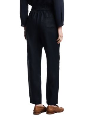 Elasticated Waist Linen Trousers