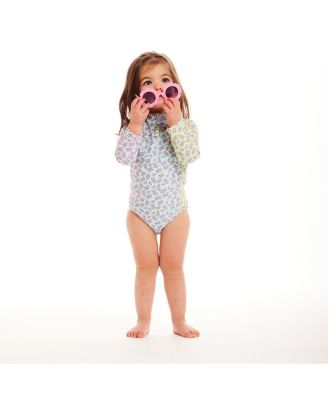 Girls' Long Sleeve Floral Rashguard & Scrunchie Set - Baby