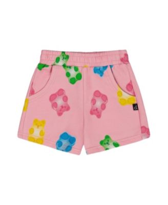 Deux par Deux - Girls' Printed French Terry Short - Little Kid