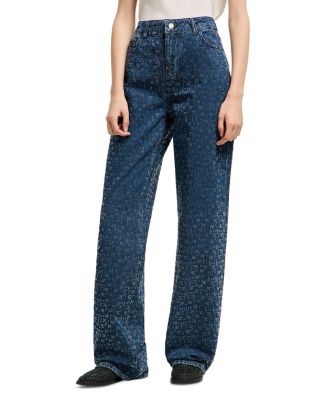 Rhinestone Straight Pants