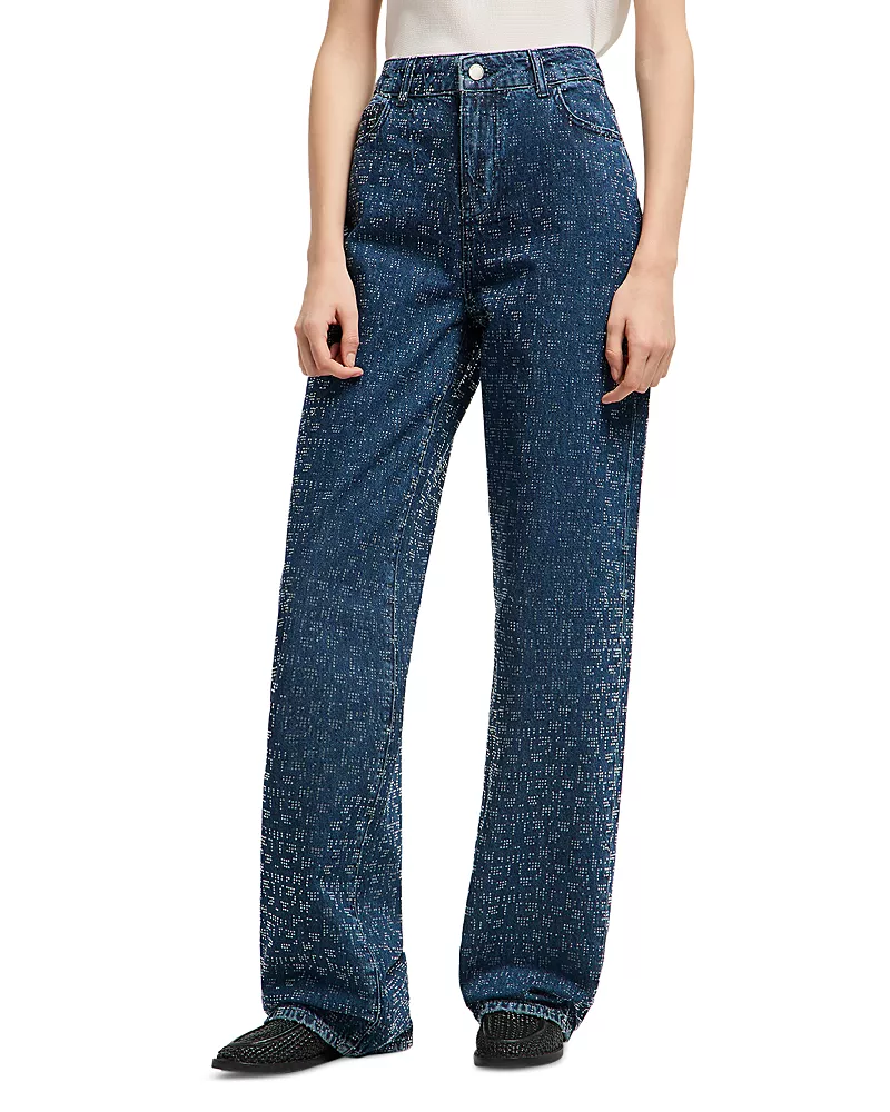 Emporio Armani Rhinestone Straight Pants