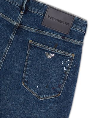 Slim Fit Paint Splattered Jeans in Multi