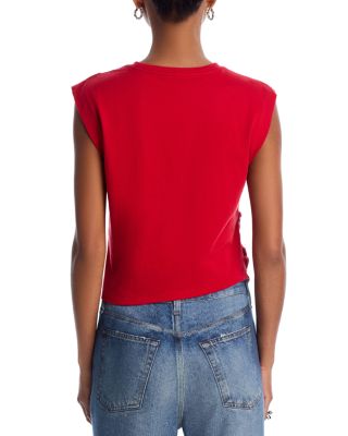 Mica Ruched Sleeveless Cropped Top