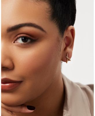 Gold Stud Earrings - Sloane Pave