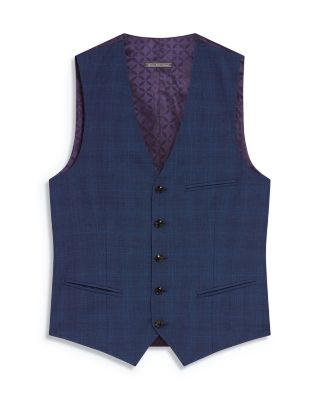 Troy Check Wool Modern Fit Suit Vest