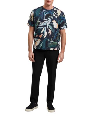 Almoi Short Sleeve Floral Print Tee