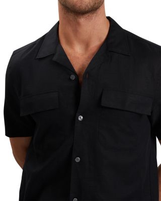 Whether Short Sleeve Double Pocket Regular Fit Button Down Shirt