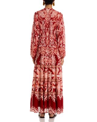 Tropical Tapestry Metallic Dress