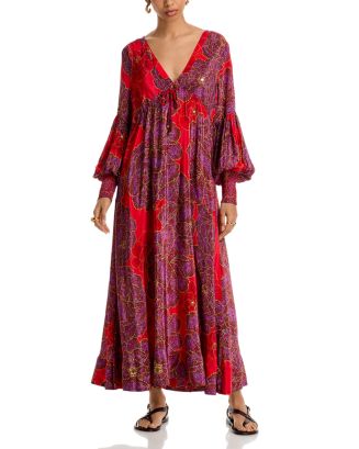 farm rio sequin dress Farm Rio Sequin Floral Midi Dress by Farm Rio
