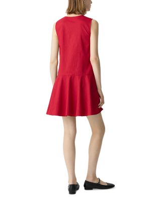 Sleeveless Linen Blend Mini Dress