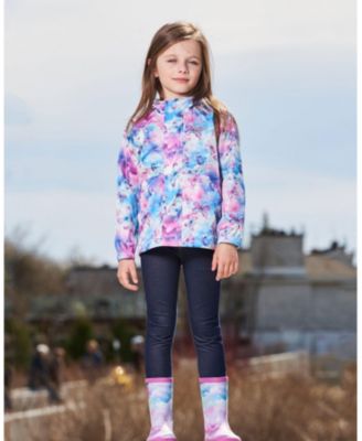 Girls' Printed Butterflies Packable Windbreaker - Big Kid