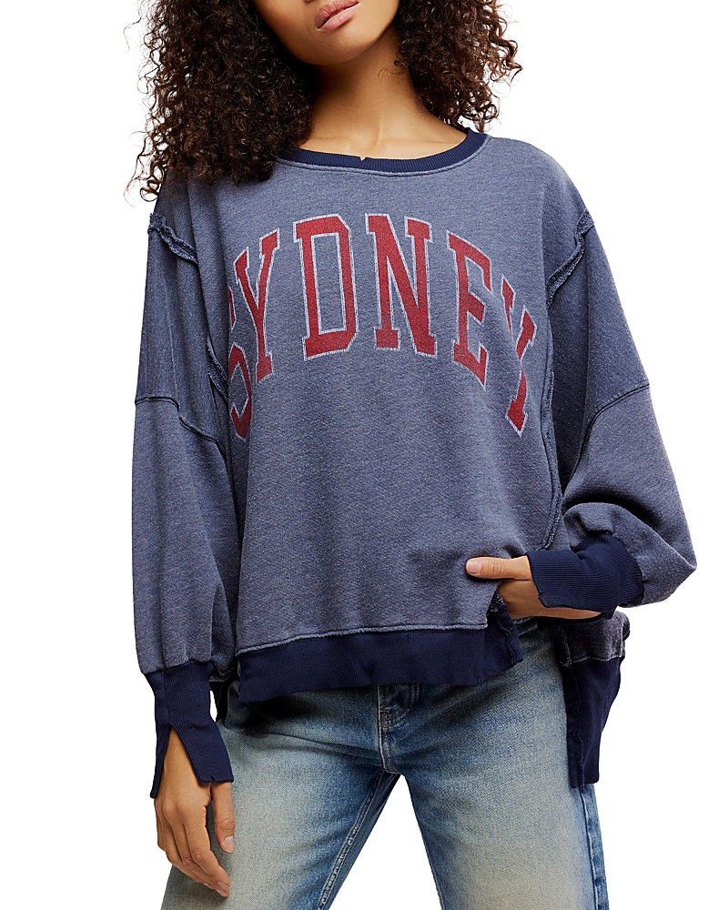 Shop Free People Graphic Camden Sweatshirt In Sydeny Combo