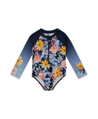 Deux par Deux - Girls' Printed Long Sleeve Rashguard - Little Kid