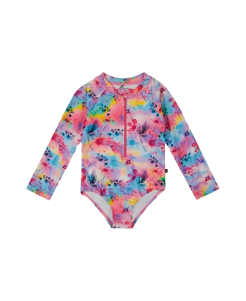 Deux par Deux Girls' Printed Long Sleeve Rashguard - Little Kid