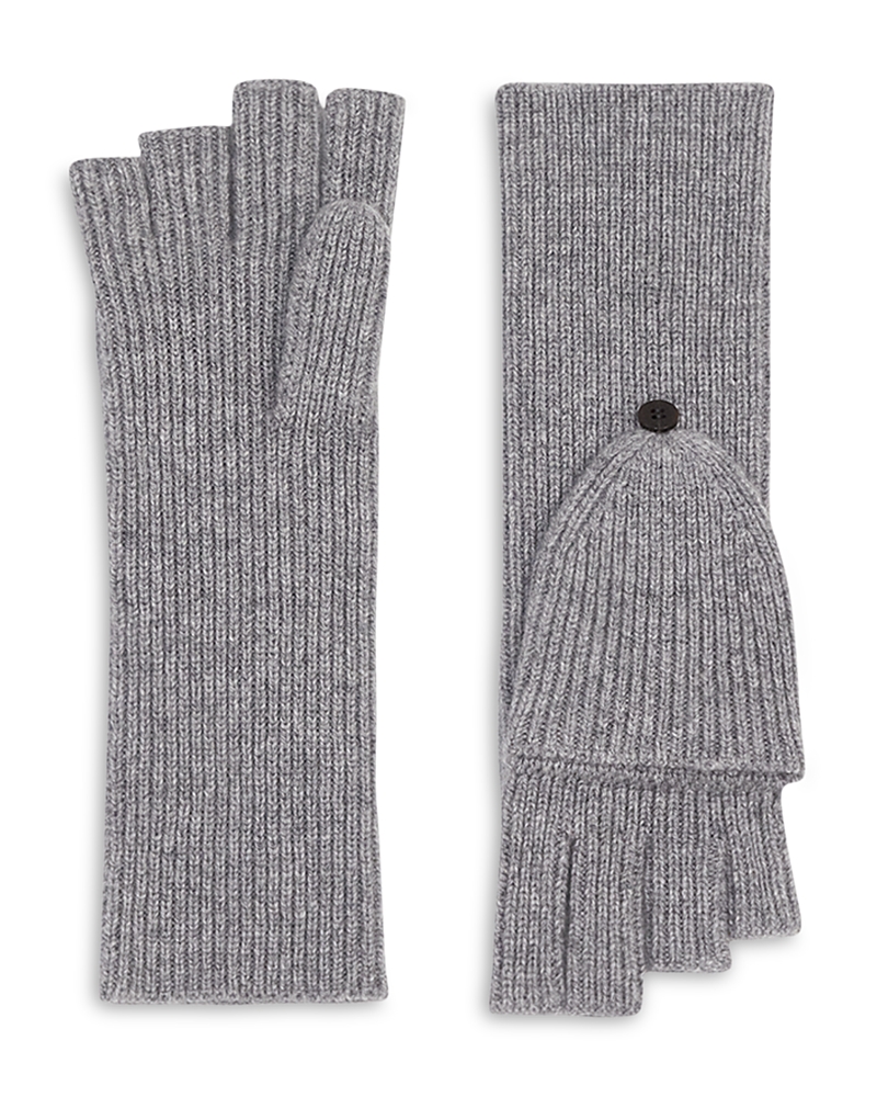 Theory Fold-back Gloves In Cashmere
