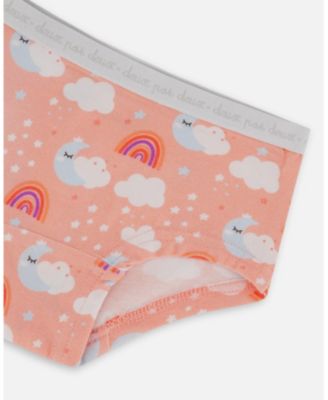 Girls' Printed Organic Cotton Short Panty - Little Kid, Big Kid