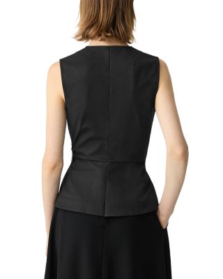 Cotton Stretch Chino Wrap Top