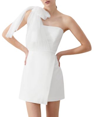 FRENCH CONNECTION - Whisper One Shoulder Tulle Bow Dress