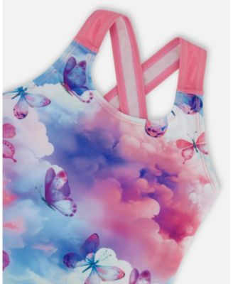 Girls' Printed One-Piece Swimsuit - Little Kid