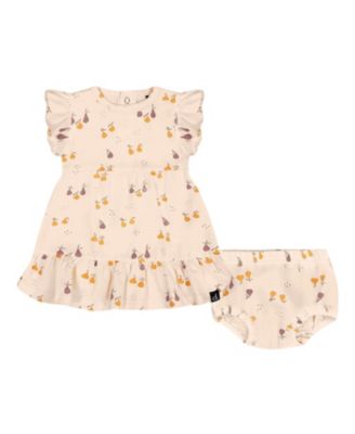 Deux par Deux - Girls' Printed Organic Cotton Dress and Bloomer Set - Baby
