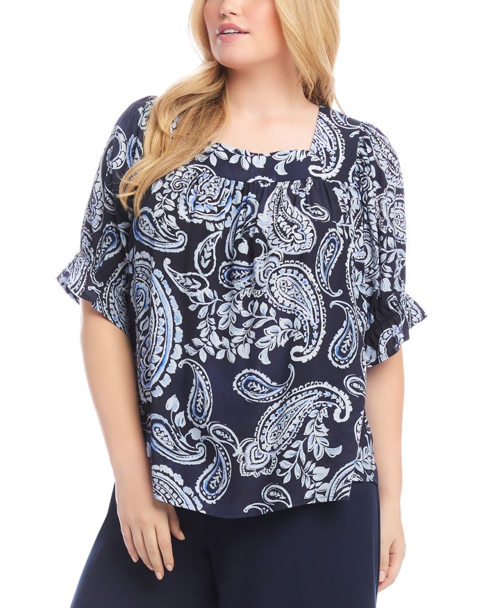 Ruffle Sleeve Square Neck Top