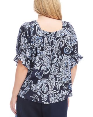 Ruffle Sleeve Square Neck Top