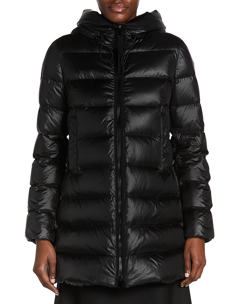 Moncler Suyen Long Padded Jacket In Black