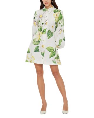 Luminous Linen Blend Mini Dress