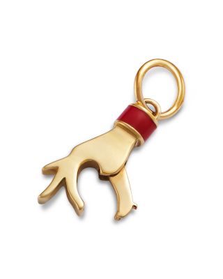 14K Yellow Gold Hand Charm Holder