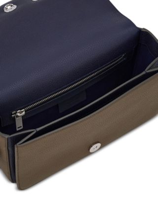 Double Gancini Leather Shoulder Bag