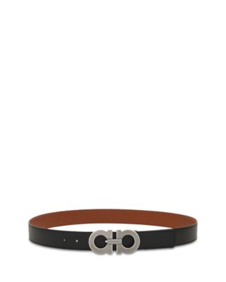 Men's Double Gancini Reversible Leather Belt