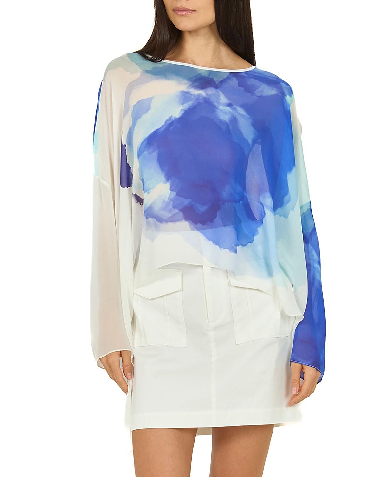 Shop Secret Mission Vanna Top In Azure Morning Glory