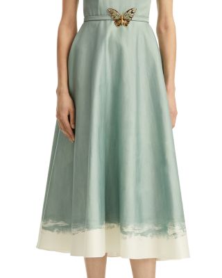 Short Sleeve Abstract Poplin Dress