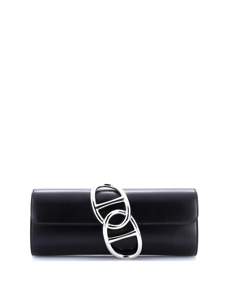Pre-owned Pre-owned Hermes Hermes Egee Clutch Tadelakt In Black