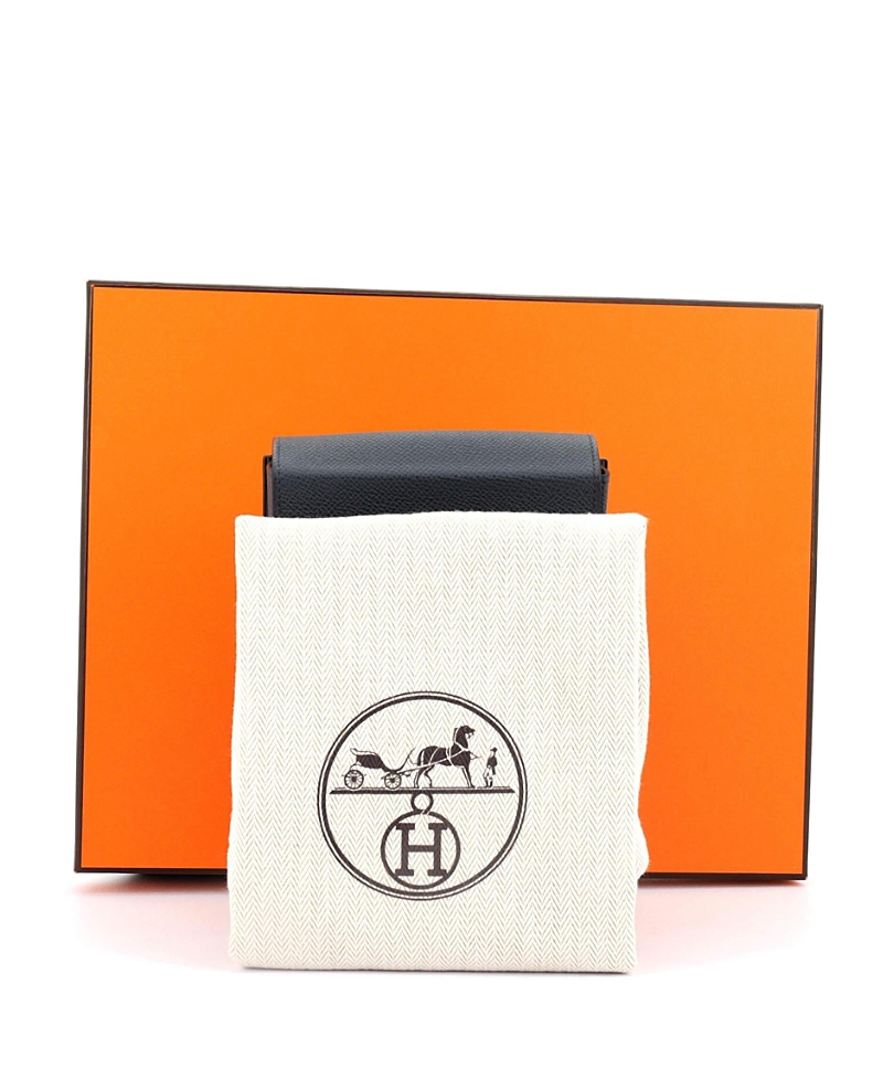 Pre-owned Pre-owned Hermes Hermes Kelly Multi Pocket To Go Pouch Epsom In Gray