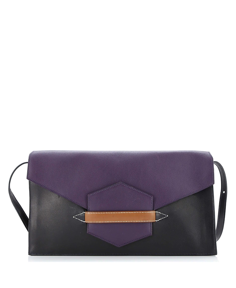 Pre-owned Pre-owned Hermes Hermes Medium Faco Shoulder Bag Evercolor In Multicolor/ Black/ Brown/ / Pink
