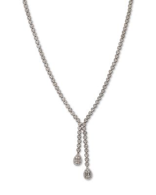 Diamond Lariat Necklace in 14K White Gold, 4.5 tcw