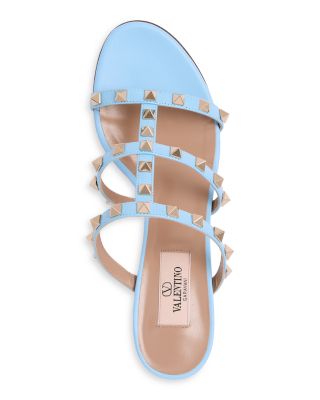 Women&#39;s Rockstud Block Heel Slide Sandals