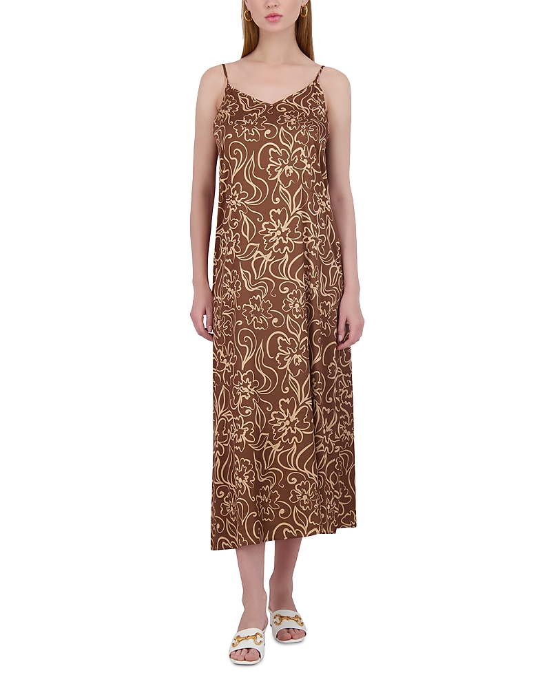 POINT SATIN SLIP DRESS