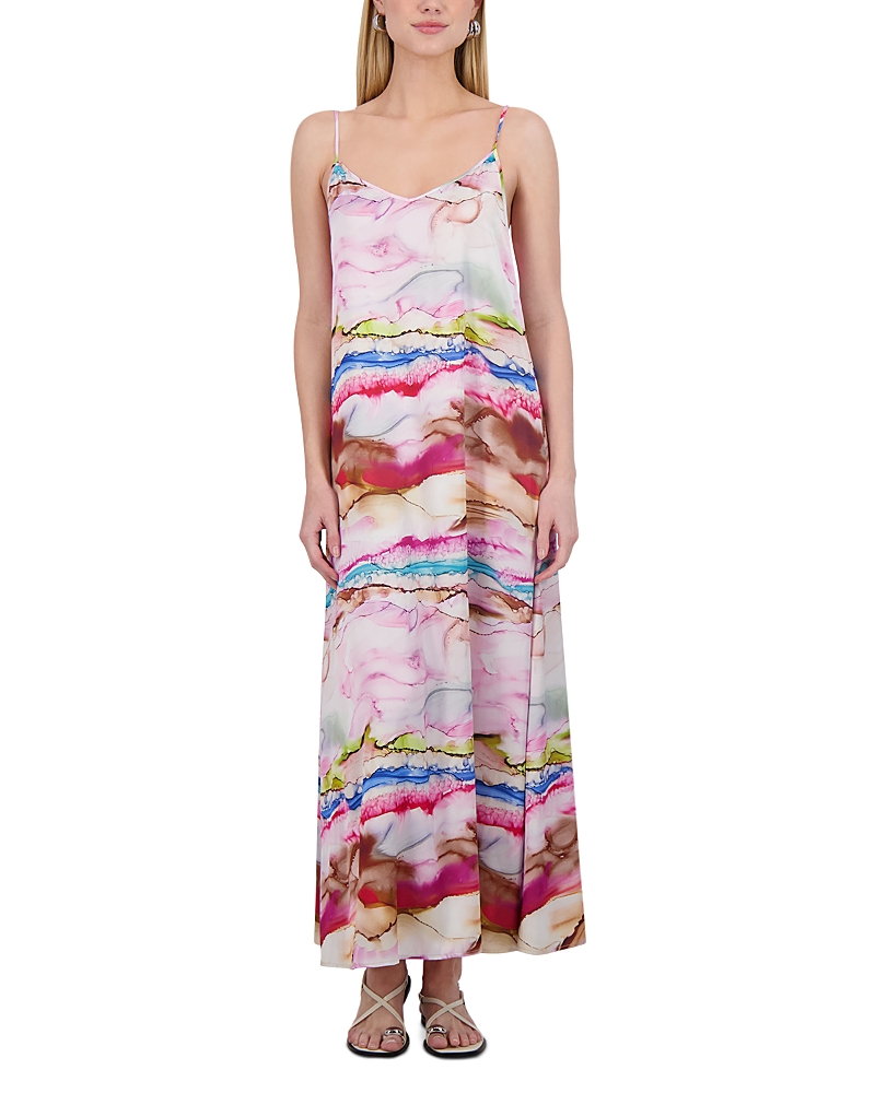 POINT SATIN SLIP DRESS