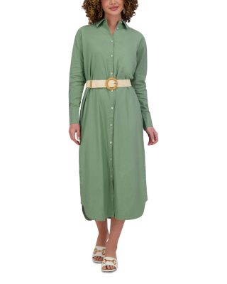 Linen Blend Shirt Dress