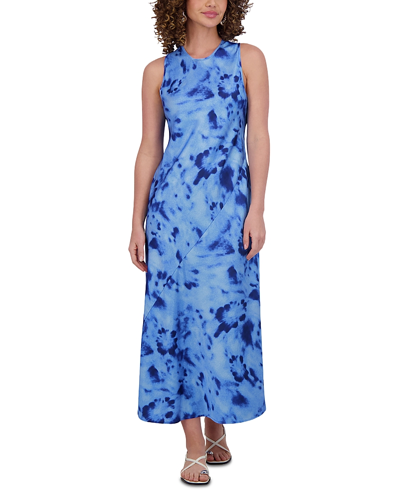 POINT SATIN COLUMN DRESS