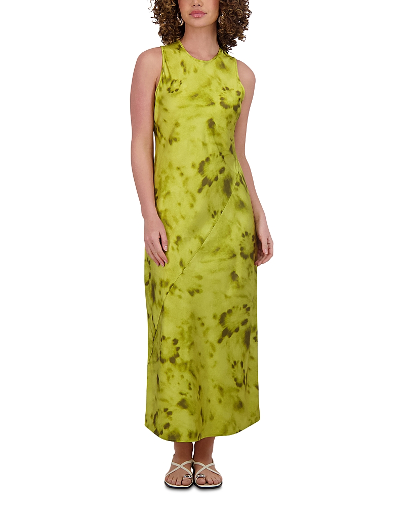 POINT SATIN COLUMN DRESS