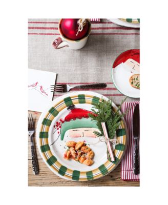 Old St. Nick Green Hat 4-Piece Dinnerware Place Setting