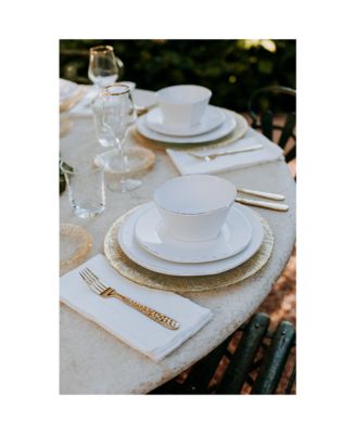 Rufolo Glass Gold Brushstroke Service Plate/Charger