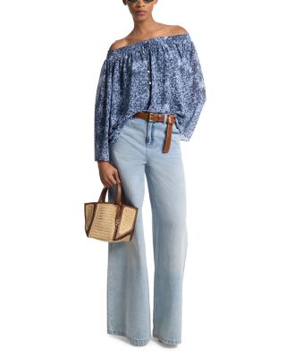 Michael Kors - Off Shoulder Tie Dye Top