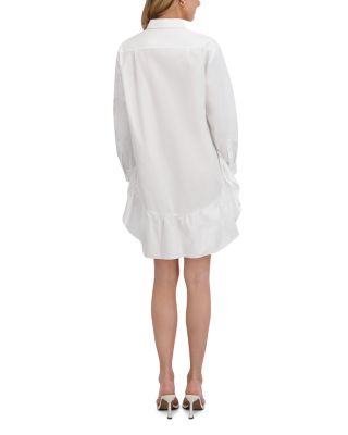 Long Sleeve Ruffle Shirt Dress