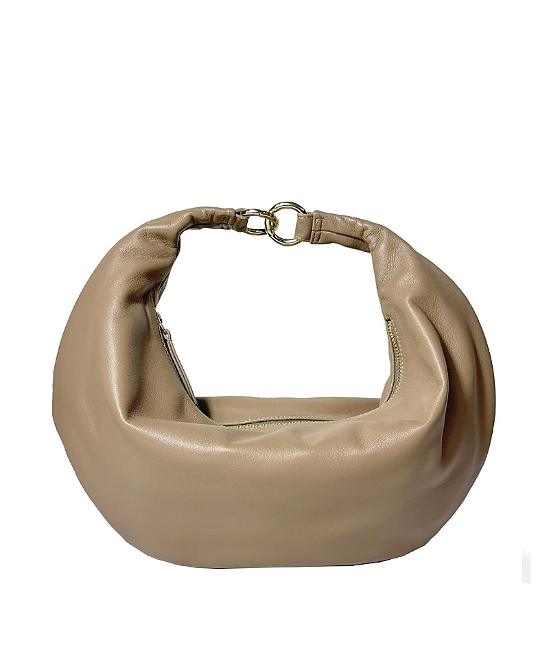 Shop Hyer Goods 3-in-1 Convertible Hobo Crescent Ring Bag In Taupe