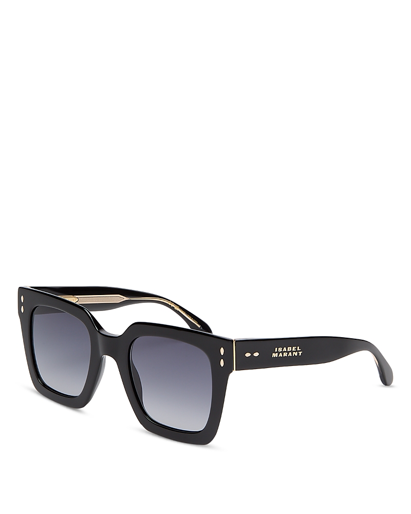 Isabel Marant Square Sunglasses, 51mm In Black/smoke