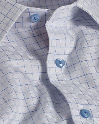 Trim Fit Herringbone Check Dress Shirt